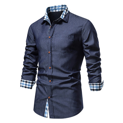 Men's Business Dress Shirt Long Sleeve Regular Fit Fashion Shirt Casual Button Down Shirt