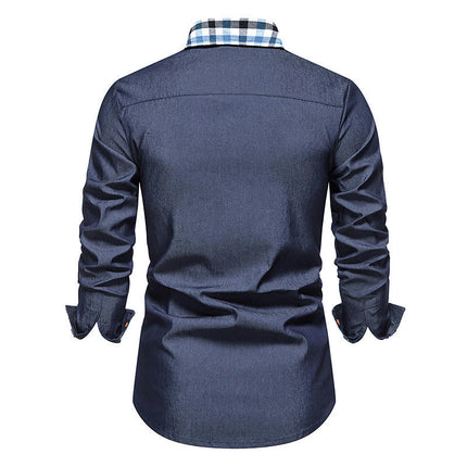 Men's Business Dress Shirt Long Sleeve Regular Fit Fashion Shirt Casual Button Down Shirt