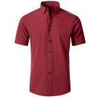 D3108 Wine Red Short Sleeve