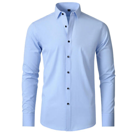 Men's Dress Shirt Regular Fit Business Formal Button Up Stretch Shirts