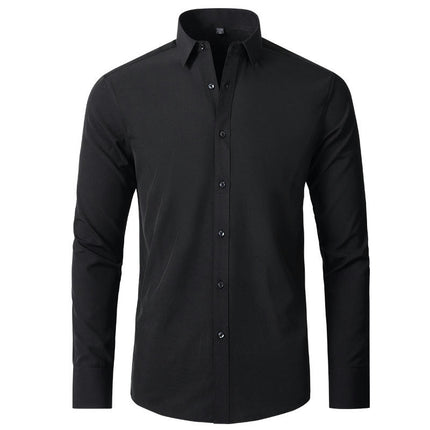 Men's Dress Shirt Regular Fit Business Formal Button Up Stretch Shirts