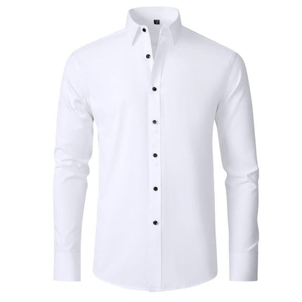 Men's Dress Shirt Regular Fit Business Formal Button Up Stretch Shirts