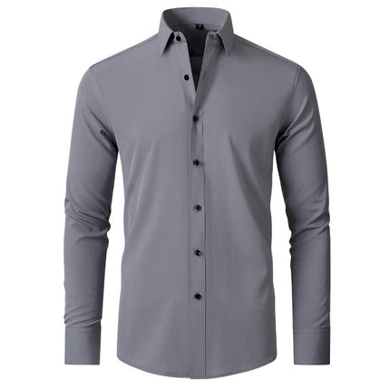 Men's Dress Shirt Regular Fit Business Formal Button Up Stretch Shirts