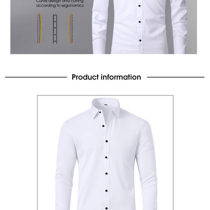 Men's Dress Shirt Regular Fit Business Formal Button Up Stretch Shirts