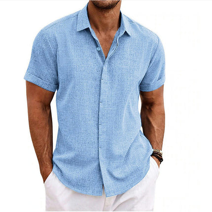 Men's Shirt Short Sleeve Casual Lightweight Button Down Shirts