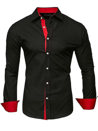 Men's Dress Shirts Regular Fit Long Sleeve Men Shirt