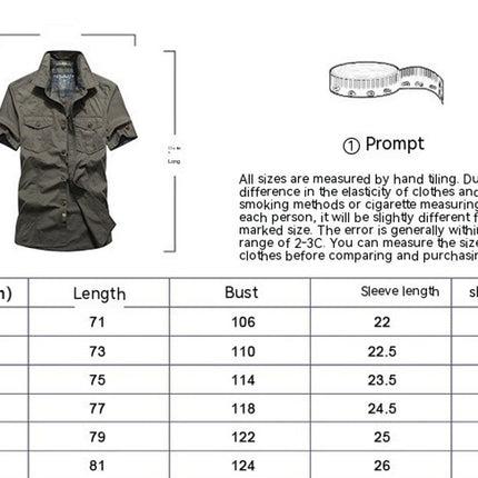 Men's Short Sleeve Shirt Lightweight Breathable Outdoor Casual Button Down Shirt