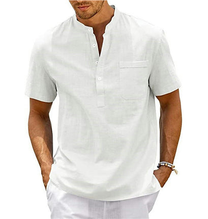 Men's Shirts Summer Short Sleeve Loose Fit Lightweight Casual Tops