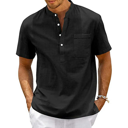 Men's Shirts Summer Short Sleeve Loose Fit Lightweight Casual Tops