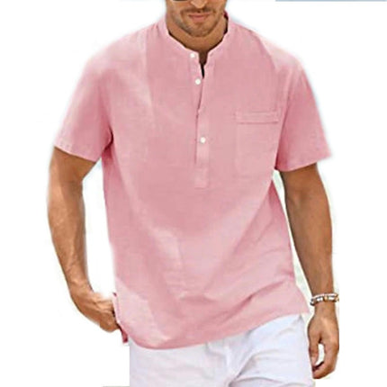 Men's Shirts Summer Short Sleeve Loose Fit Lightweight Casual Tops