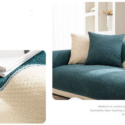 Linen sofa seat cover Non-slip durable sofa slipcovers washable couch covers Dustproof sofa protector