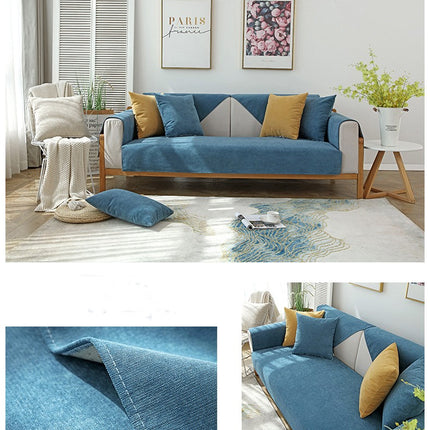 Solid Color Sofa Slipcovers Waterproof Sofa Seat Cover Anti-slip Couch Cover Furniture Protector for Dog