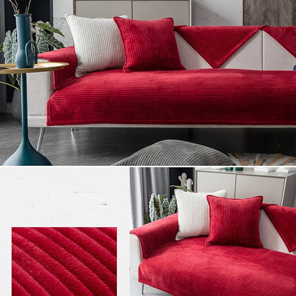 Crystal velvet thickened sofa slipcovers Non-slip sofa seat cover washable furniture protector