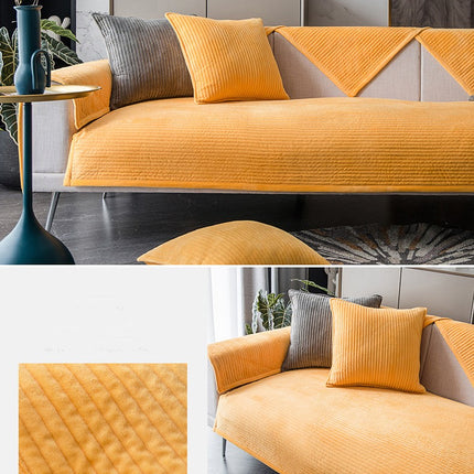 Crystal velvet thickened sofa slipcovers Non-slip sofa seat cover washable furniture protector