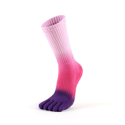 Women Long Yoga Pilates Socks with Grips Non Slip Gradient color Grippy Socks