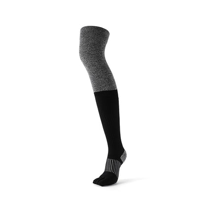 Toe Socks Knee High Five Toe Socks High Non-Slip Silicone Bottom Warm Calf Socks Women Girls