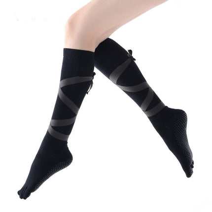 Women's Toe Socks Anti-slip Thigh High Socks Knee High Five Finger Full Toe Calf Socks