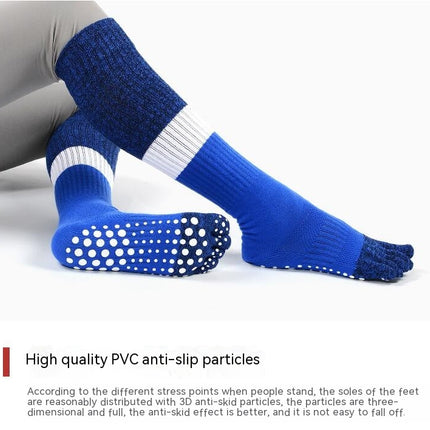 Knee High Thigh Five Finger Socks Toe Split Cotton Thigh High Socks Fitness Running Sports Socks