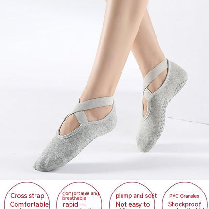 Pilates Socks Yoga Socks with Grips for Women Non-Slip Grip Socks for Yoga Ballet Dance, Workout-A