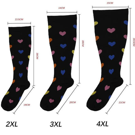 Plus Size Compression Socks Wide Calf for Women & Men -Extra Wide Calf Knee High Support Socks