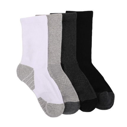 Athletic Socks Sport Running Calf Socks Performance Cushioned Breathable Crew Socks for Men Women-A