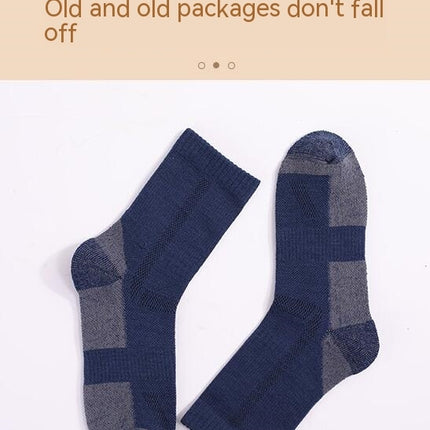 Wool Socks for Men and Women Warm Thermal Wool Socks For Hiking, Crew Style, Moisture Wicking-E