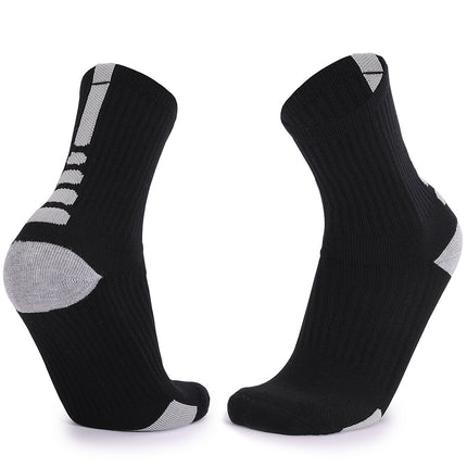 Men's Athletic Crew Socks Thick Protective Sport Cushion Elite Basketball Soccer Compression