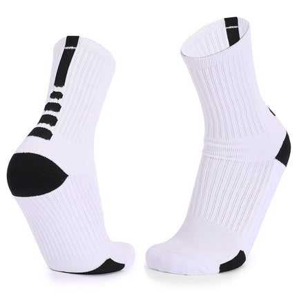 Men's Athletic Crew Socks Thick Protective Sport Cushion Elite Basketball Soccer Compression