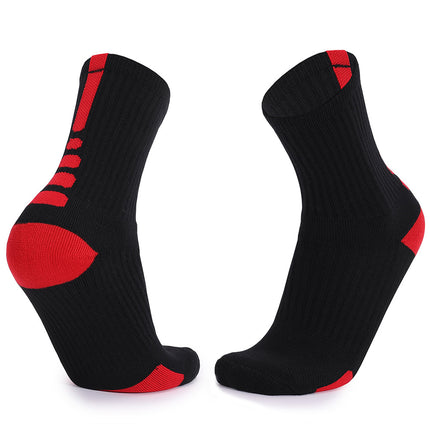 Men's Athletic Crew Socks Thick Protective Sport Cushion Elite Basketball Soccer Compression