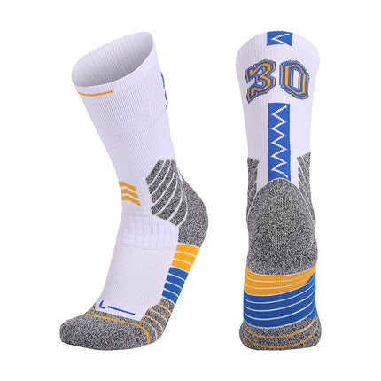 Children's and Adult Blue Ball Soccer Socks Thickened Non-slip Professional Sports Mid-calf Socks