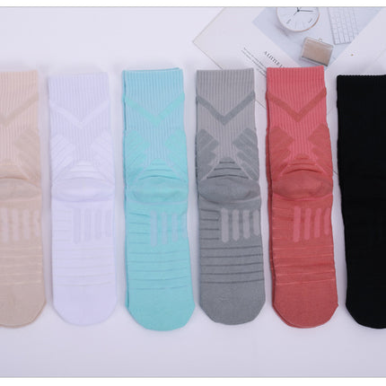 Men's And Women's Blue Ball Socks Thickened Non-slip Professional Sports Mid-calf Socks