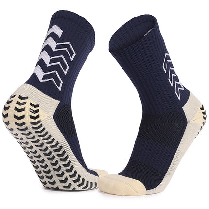 Non-slip Dot Rubber Mid Calf Sports Socks - Men's Women's Soccer Yoga Fitness Training Socks