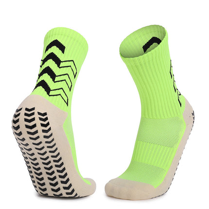 Non-slip Dot Rubber Mid Calf Sports Socks - Men's Women's Soccer Yoga Fitness Training Socks