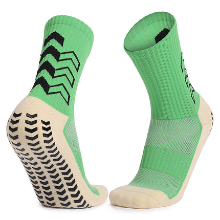 Non-slip Dot Rubber Mid Calf Sports Socks - Men's Women's Soccer Yoga Fitness Training Socks