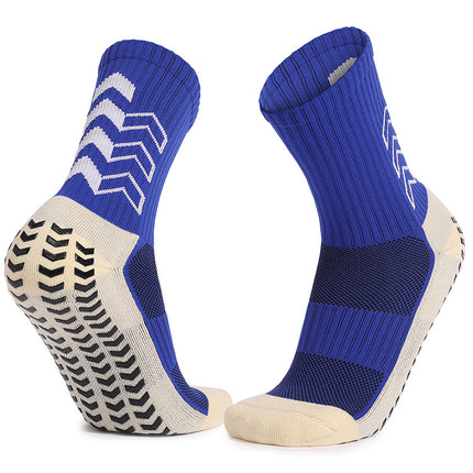 Non-slip Dot Rubber Mid Calf Sports Socks - Men's Women's Soccer Yoga Fitness Training Socks