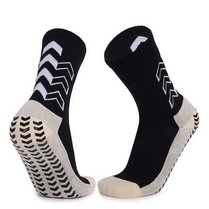 Non-slip Dot Rubber Mid Calf Sports Socks - Men's Women's Soccer Yoga Fitness Training Socks