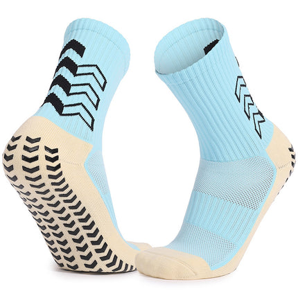 Non-slip Dot Rubber Mid Calf Sports Socks - Men's Women's Soccer Yoga Fitness Training Socks