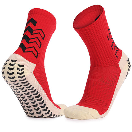 Non-slip Dot Rubber Mid Calf Sports Socks - Men's Women's Soccer Yoga Fitness Training Socks