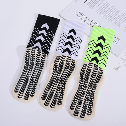 Non-slip Dot Rubber Mid Calf Sports Socks - Men's Women's Soccer Yoga Fitness Training Socks