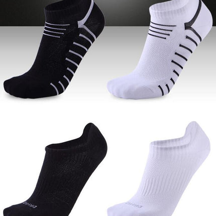 Casual Ankle Socks Men's and Women's Thin Sports Running Low Heel No Show Socks-A