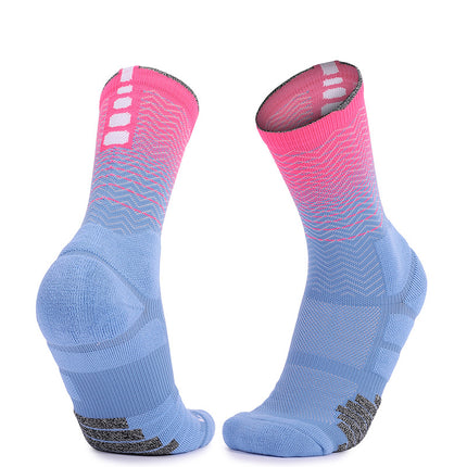 Crew Socks Thickened Sports Hiking Running Shock Absorbing Compression Socks