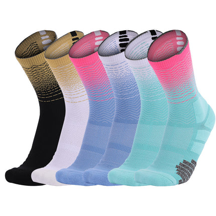 Crew Socks Thickened Sports Hiking Running Shock Absorbing Compression Socks