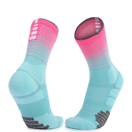 Crew Socks Thickened Sports Hiking Running Shock Absorbing Compression Socks