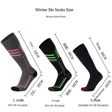 Men's and Women's Ski Socks Warm Knee High Winter Snowboarding Socks