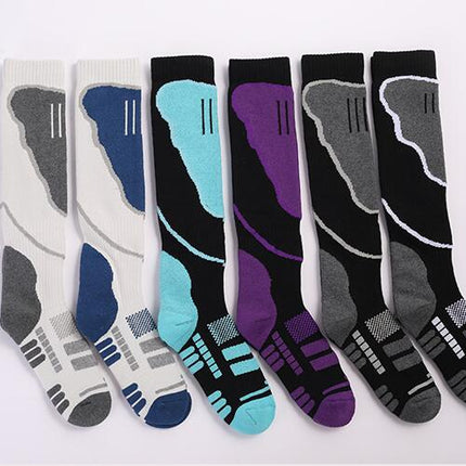 Thickened Ski Socks Knee High Mountaineering and Snowboarding Socks for Men and Women