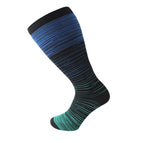 240n Plus Fat Royal Blue+Light Green Cool Pressure Socks