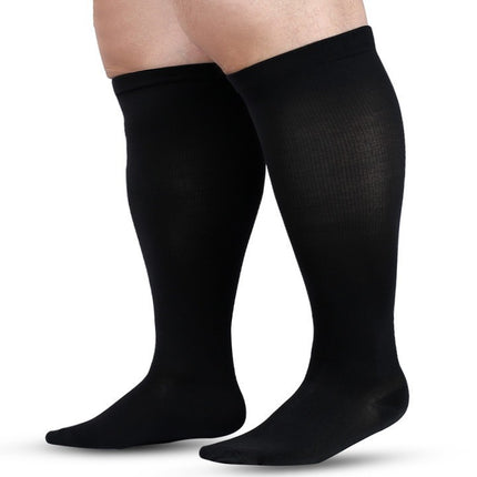 Plus Size Compression Socks Wide Calf for Women & Men -Extra Wide Calf Knee High Support Socks-A