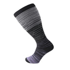 240n Fat Light Grey+Light Purple Cool Pressure Socks