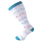 240n Fat White ECG Pressure Socks