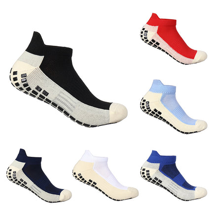 Non-slip Dot Rubber Short Athletic Socks - Men's Women's Soccer Blue Ball Yoga Gym Training Socks